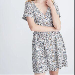 Madewell Button-Front Day Dress in Blossoming Vines Size M